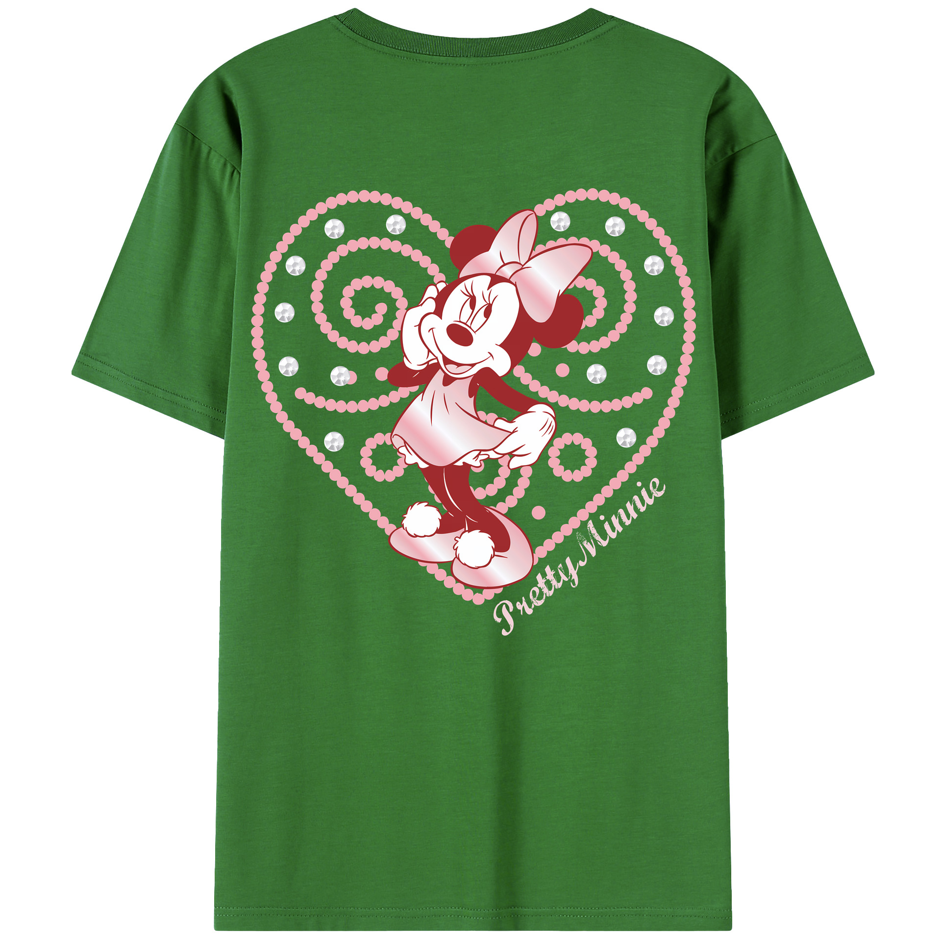 （画像用） ミッキーマウス Mickey Mouse レディース半袖Tシャツ(バックプリント)